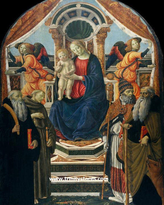 May 4 - “Madonna and Child Enthroned with Saints and Angels” by Museum Religious Art Classics.