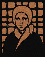 St. Bernadette of Lourdes - Brown Glass