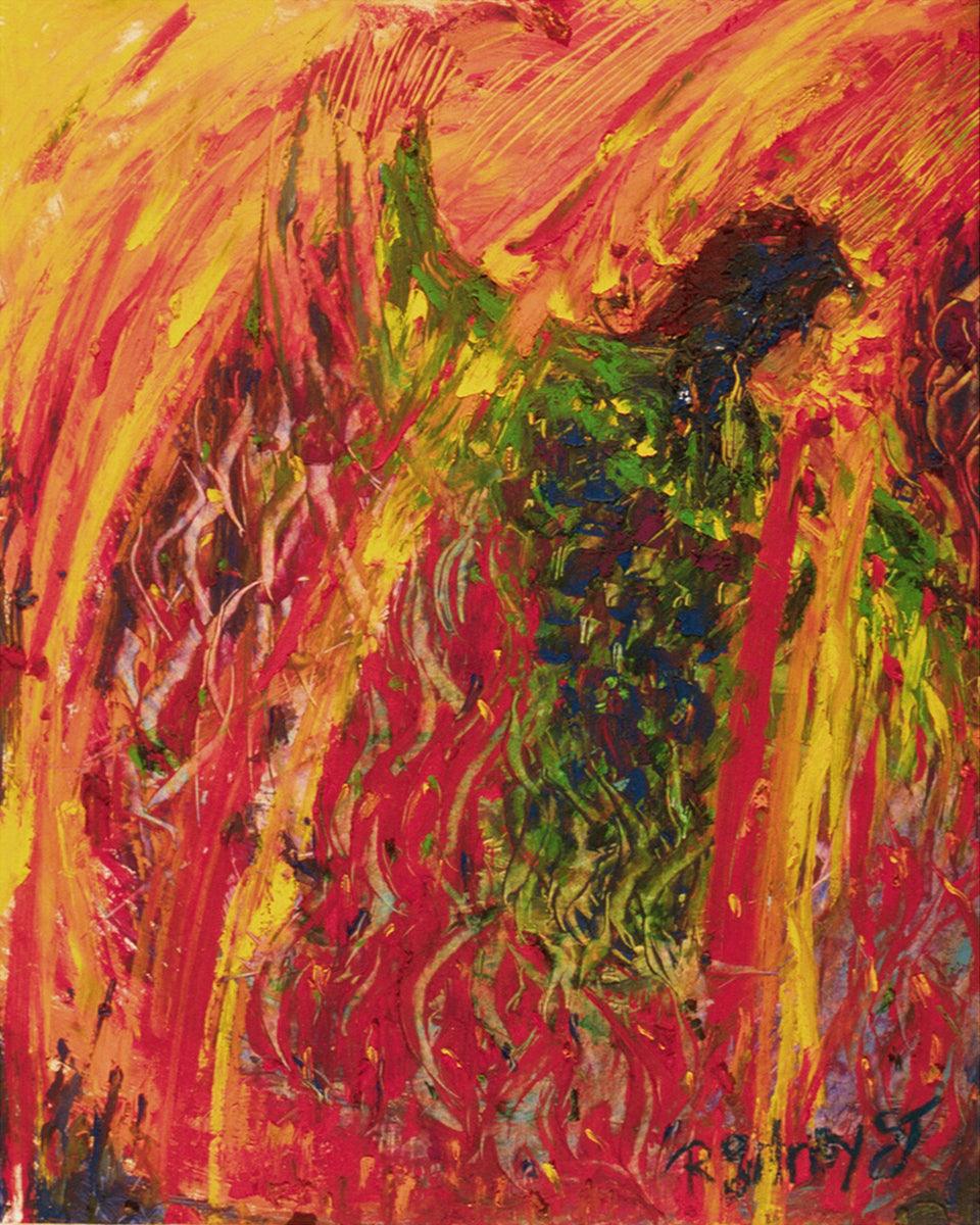 Wall Frame Espresso - Sacred Lakota Dance by Fr. Bob Gilroy, SJ - Trinity Stores