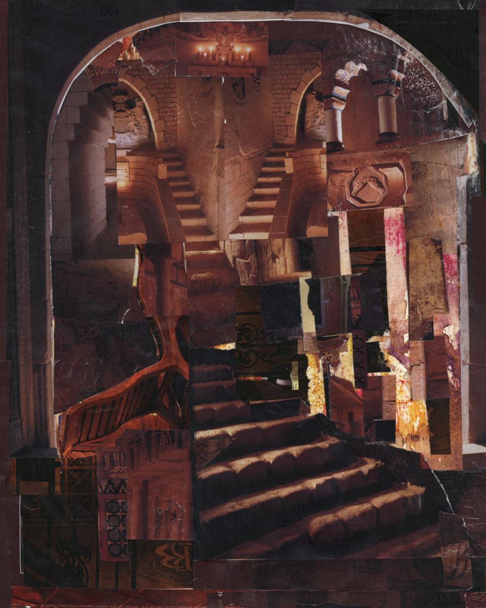 Wall Frame Espresso - Split Staircase by Fr. Bob Gilroy, SJ - Trinity Stores