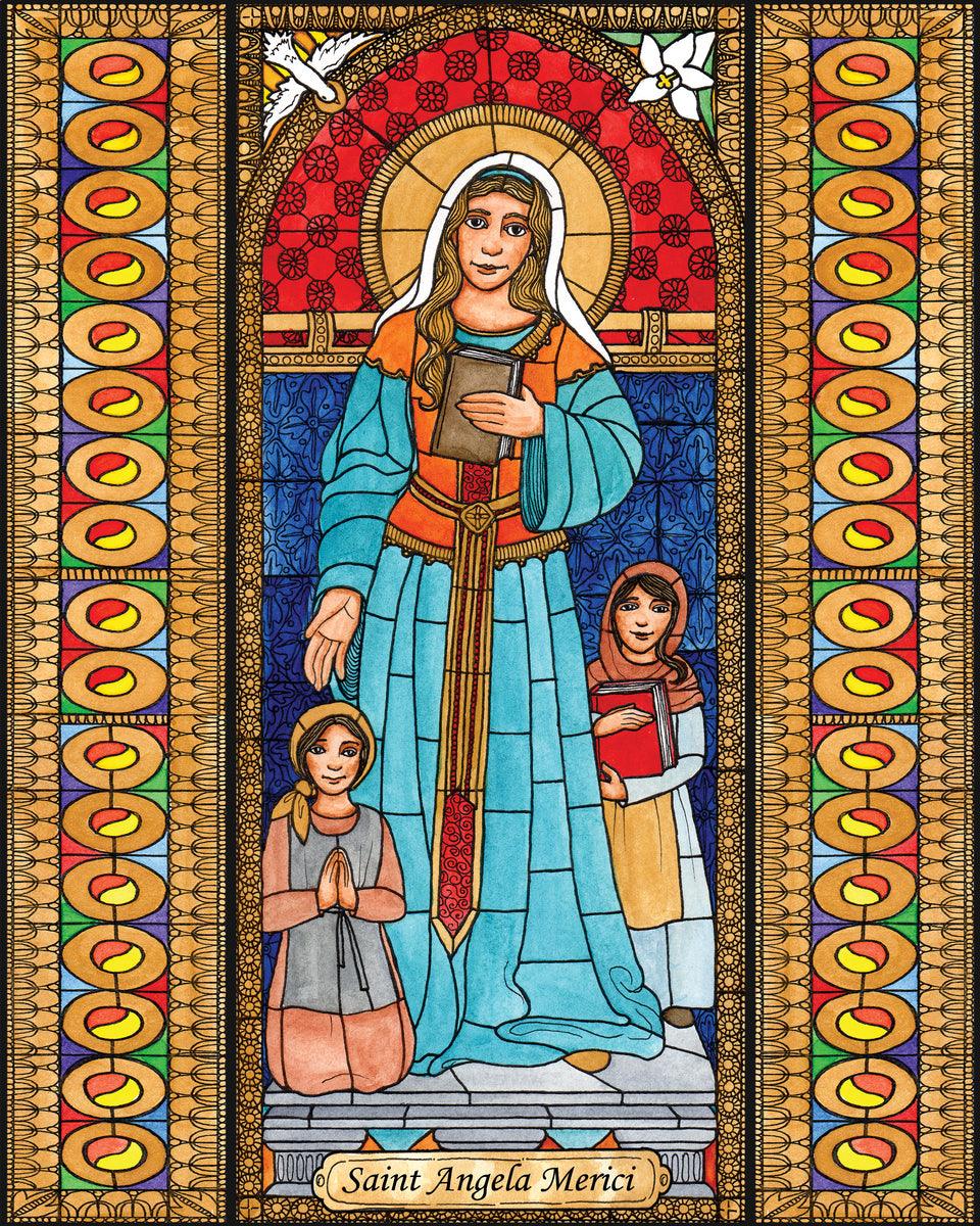 Wall Frame Espresso - St. Angela Merici by Brenda Nippert - Trinity Stores