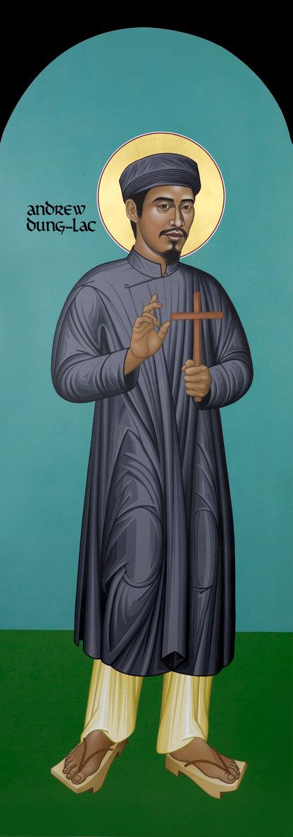 Wall Frame Gold, Matted - St. Andrew Dung-Lac by Br. Robert Lentz, OFM - Trinity Stores