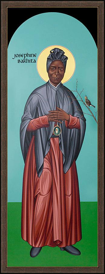 Wall Frame Gold - St. Josephine Bakhita by Br. Robert Lentz, OFM - Trinity Stores