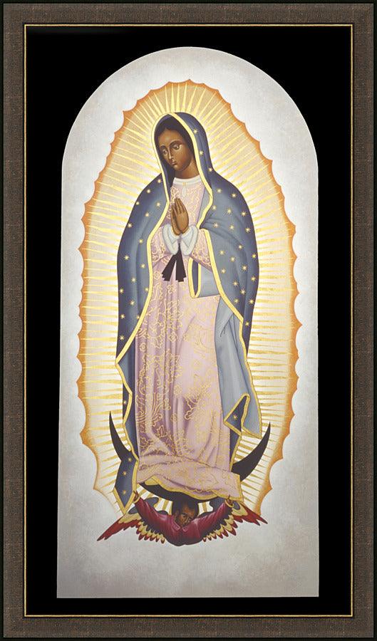 Wall Frame Espresso - Our Lady of Guadalupe by Br. Robert Lentz, OFM - Trinity Stores