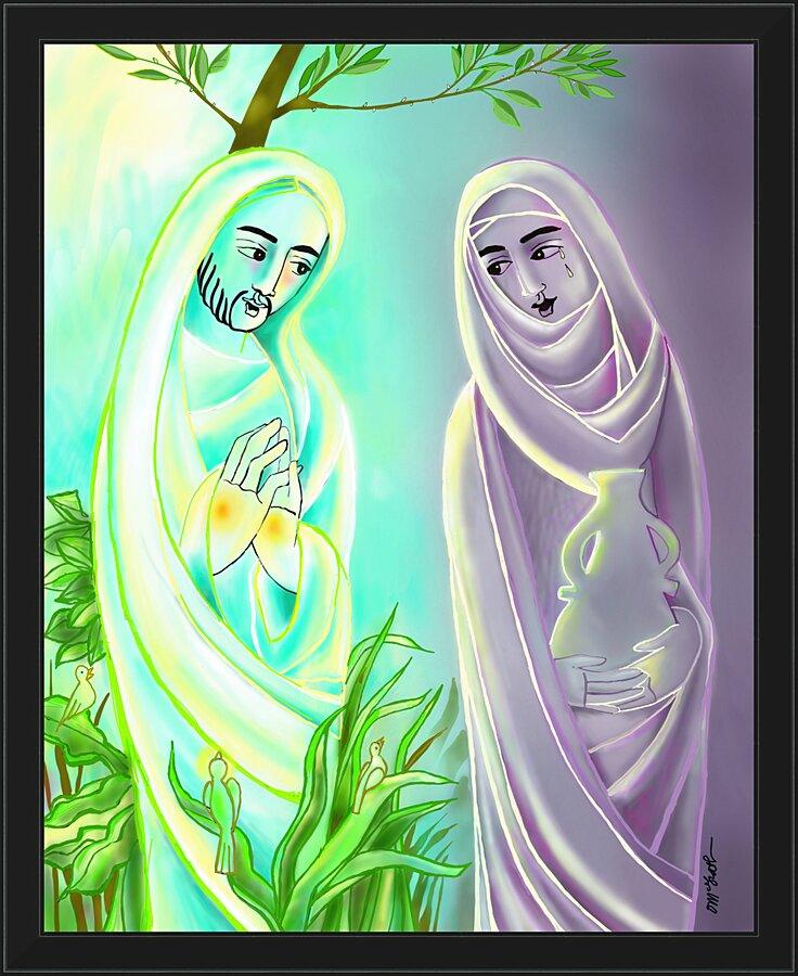 Wall Frame Black - Jesus with Mary Magdalene by Br. Mickey McGrath, OSFS - Trinity Stores