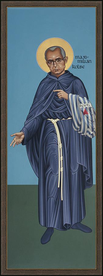 Wall Frame Espresso - St. Maximilian Kolbe by Br. Robert Lentz, OFM - Trinity Stores