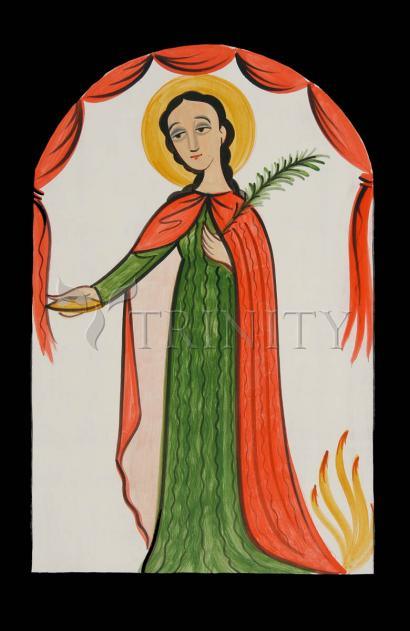 Wall Frame Gold, Matted - St. Agatha by Br. Arturo Olivas, OFS - Trinity Stores