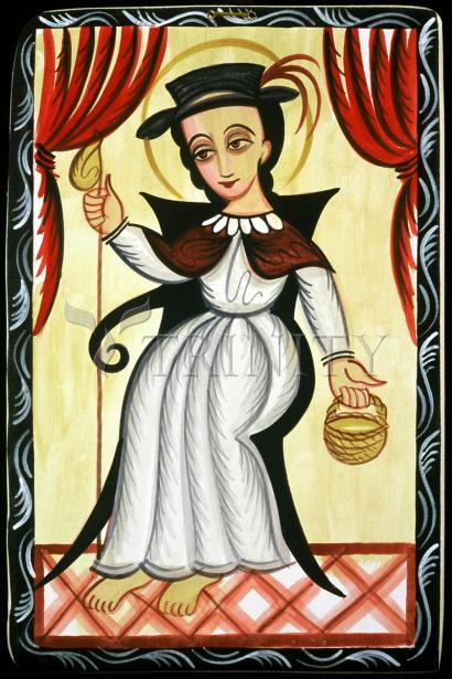 Wall Frame Gold, Matted - Holy Child of Atocha by Br. Arturo Olivas, OFS - Trinity Stores