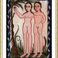 Wall Frame Gold, Matted - Adam and Eve by Br. Arturo Olivas, OFS - Trinity Stores