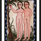 Wall Frame Black, Matted - Adam and Eve by Br. Arturo Olivas, OFS - Trinity Stores