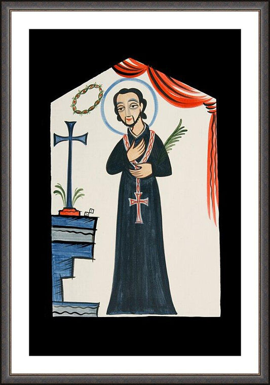 Wall Frame Espresso, Matted - St. Cayetano by Br. Arturo Olivas, OFS - Trinity Stores