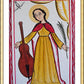 Wall Frame Gold, Matted - St. Cecilia by Br. Arturo Olivas, OFS - Trinity Stores