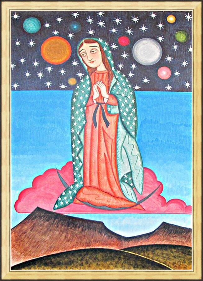 Wall Frame Gold - Our Lady of the Cosmos by Br. Arturo Olivas, OFS - Trinity Stores