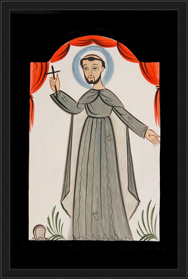 Wall Frame Black - St. Francis of Assisi by Br. Arturo Olivas, OFS - Trinity Stores