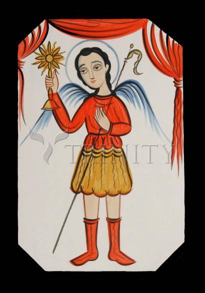 Wall Frame Gold, Matted - St. Gabriel Archangel by Br. Arturo Olivas, OFS - Trinity Stores