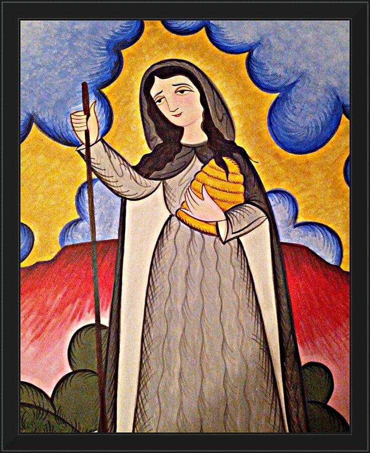 Wall Frame Black - St. Gobnait by Br. Arturo Olivas, OFS - Trinity Stores