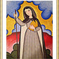 Wall Frame Gold, Matted - St. Gobnait by Br. Arturo Olivas, OFS - Trinity Stores