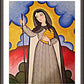 Wall Frame Espresso, Matted - St. Gobnait by Br. Arturo Olivas, OFS - Trinity Stores