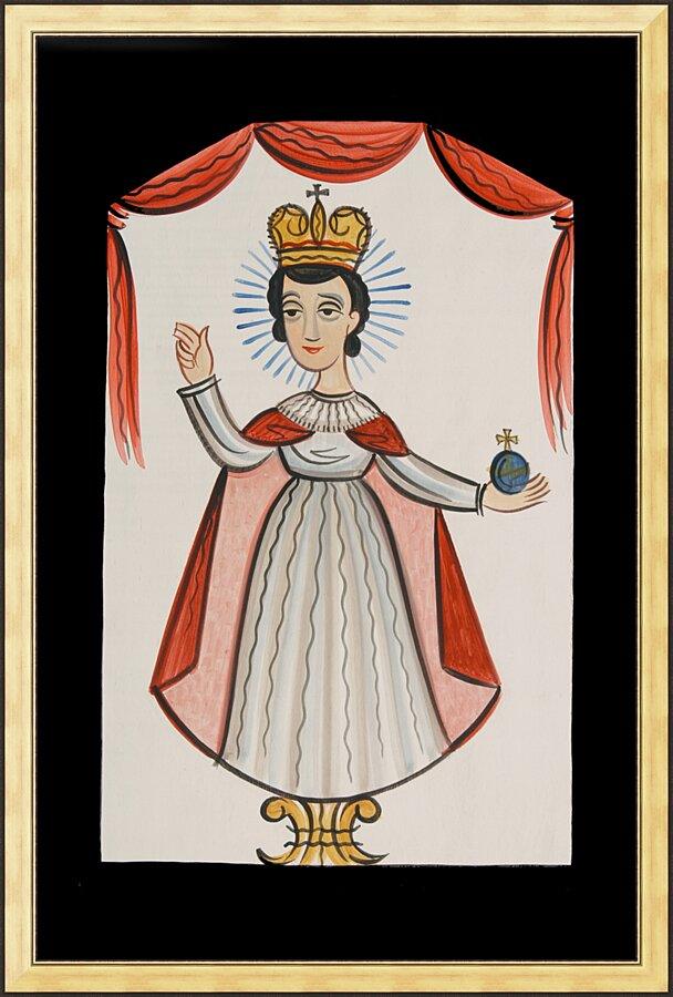 Wall Frame Gold - Infant of Prague by Br. Arturo Olivas, OFS - Trinity Stores