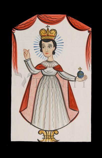 Wall Frame Black, Matted - Infant of Prague by Br. Arturo Olivas, OFS - Trinity Stores