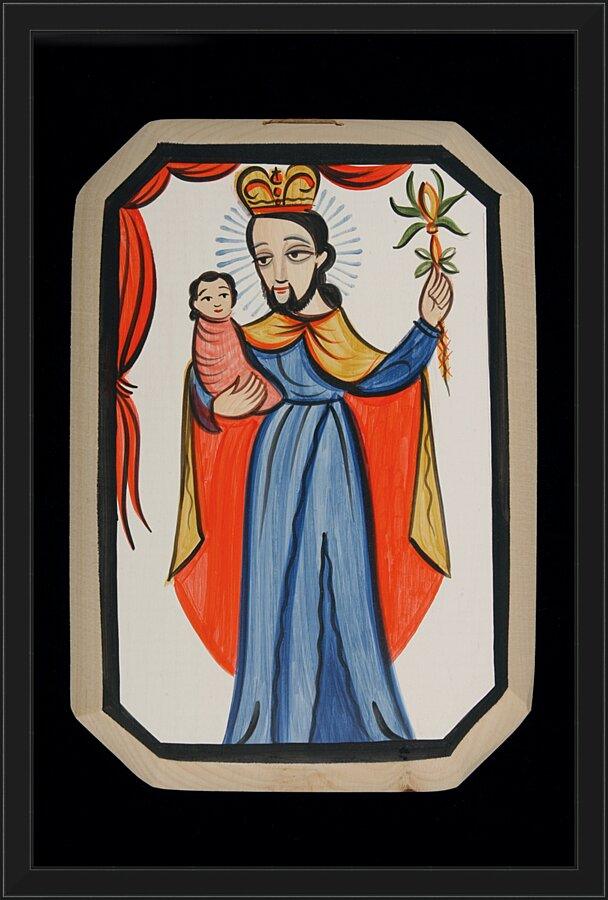 Wall Frame Black - St. Joseph by Br. Arturo Olivas, OFS - Trinity Stores