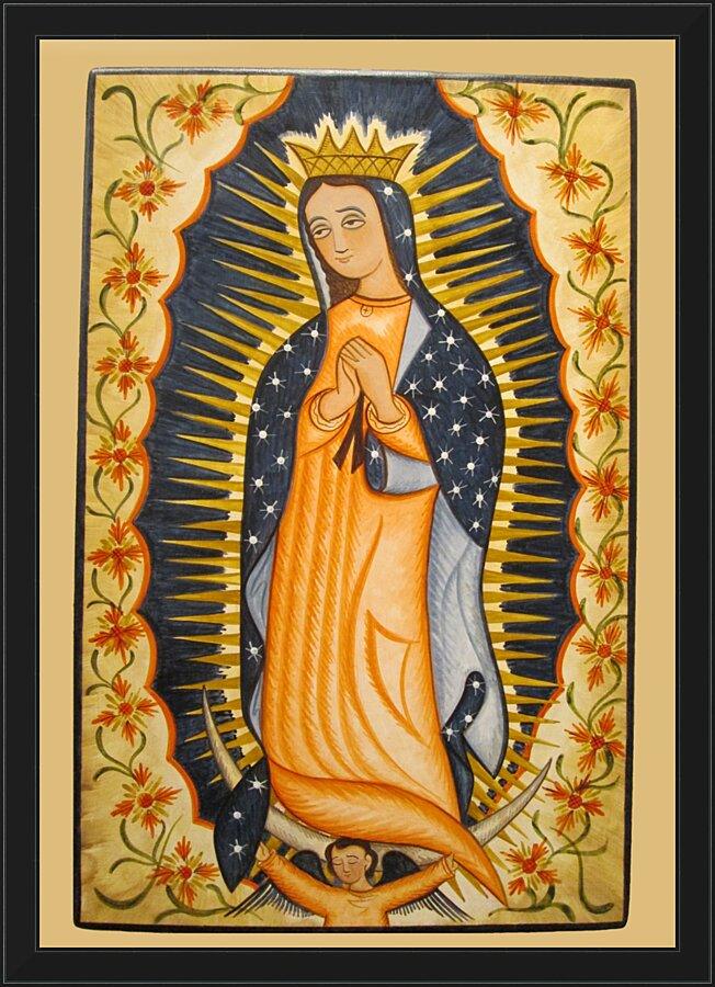 Wall Frame Black - Our Lady of Guadalupe by Br. Arturo Olivas, OFS - Trinity Stores