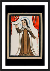 Wall Frame Black - St. Thérèse  of Lisieux by A. Olivas