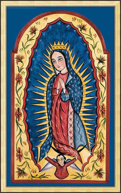 Wall Frame Gold - Our Lady of Guadalupe by Br. Arturo Olivas, OFS - Trinity Stores