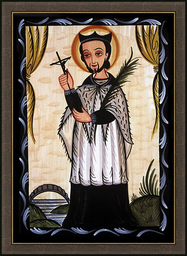 Wall Frame Espresso - St. John Nepomucene by Br. Arturo Olivas, OFS - Trinity Stores