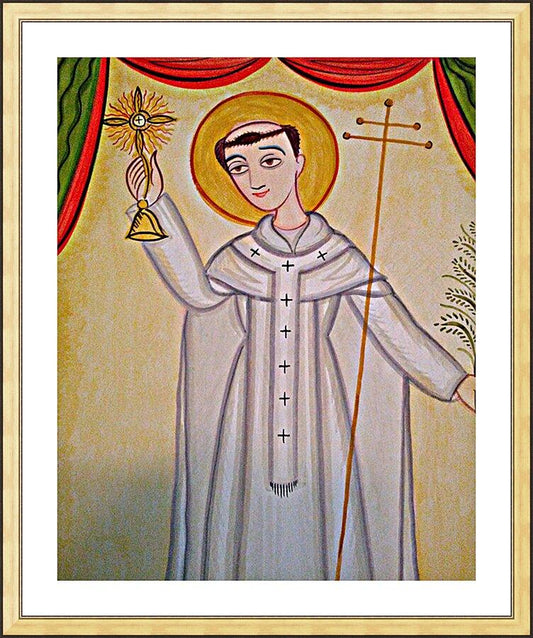 Wall Frame Gold, Matted - St. Norbert by Br. Arturo Olivas, OFS - Trinity Stores