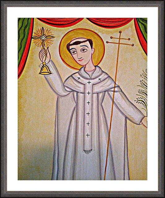 Wall Frame Espresso, Matted - St. Norbert by Br. Arturo Olivas, OFS - Trinity Stores