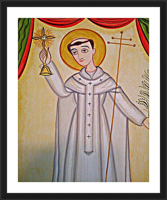 Wall Frame Black, Matted - St. Norbert by Br. Arturo Olivas, OFS - Trinity Stores