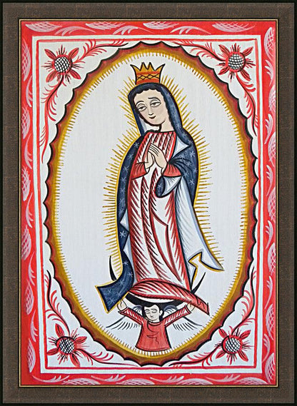Wall Frame Espresso - Our Lady of Guadalupe by Br. Arturo Olivas, OFS - Trinity Stores