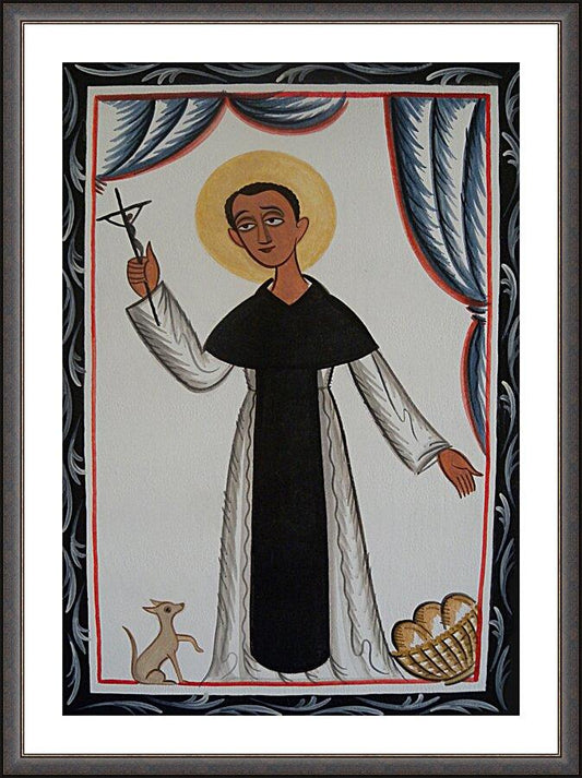 Wall Frame Espresso, Matted - St. Martin de Porres by Br. Arturo Olivas, OFS - Trinity Stores