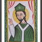 Wall Frame Espresso, Matted - St. Patrick by Br. Arturo Olivas, OFS - Trinity Stores