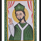 Wall Frame Black, Matted - St. Patrick by Br. Arturo Olivas, OFS - Trinity Stores
