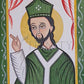 Wall Frame Espresso, Matted - St. Patrick by Br. Arturo Olivas, OFS - Trinity Stores
