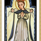 Wall Frame Gold, Matted - Our Lady, Queen of the Angels by Br. Arturo Olivas, OFS - Trinity Stores
