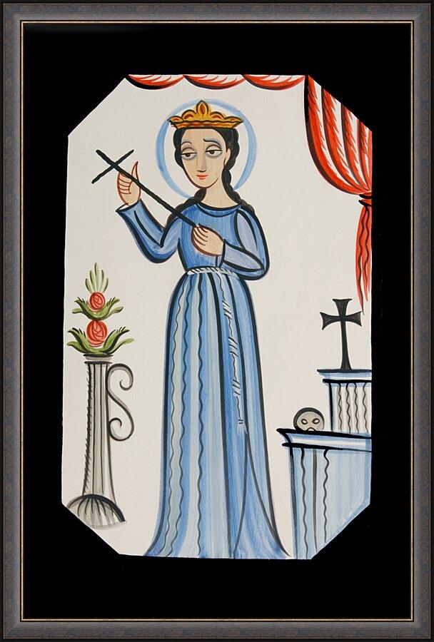 Wall Frame Espresso - St. Rosalia by Br. Arturo Olivas, OFS - Trinity Stores