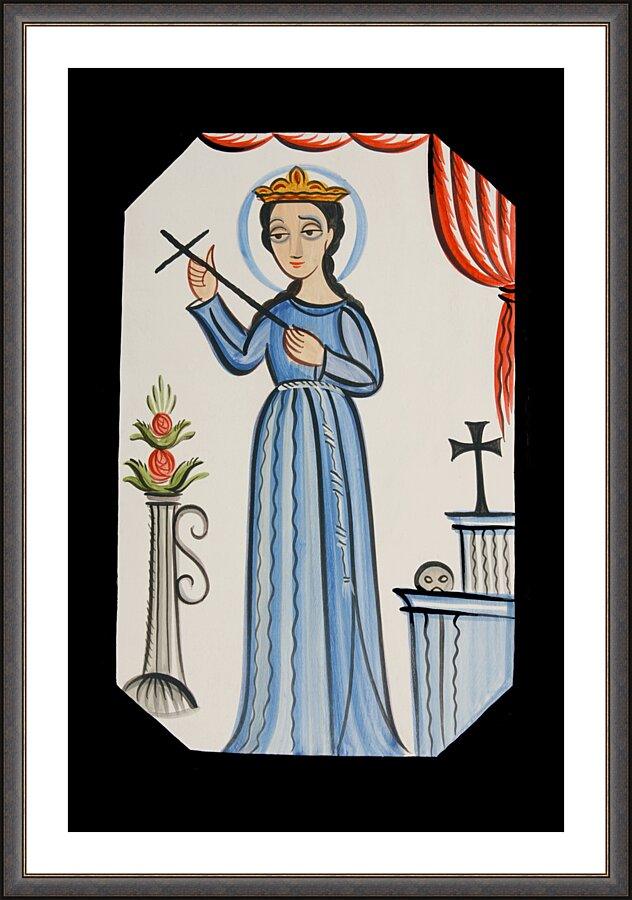 Wall Frame Espresso, Matted - St. Rosalia by Br. Arturo Olivas, OFS - Trinity Stores
