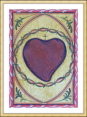 Wall Frame Gold - Sacred Heart by A. Olivas
