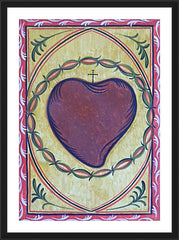 Wall Frame Black - Sacred Heart by A. Olivas