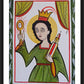 Wall Frame Black, Matted - St. Barbara by Br. Arturo Olivas, OFS - Trinity Stores