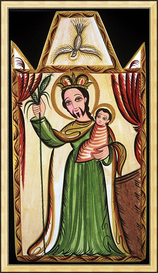 Wall Frame Gold - St. Joseph by Br. Arturo Olivas, OFS - Trinity Stores