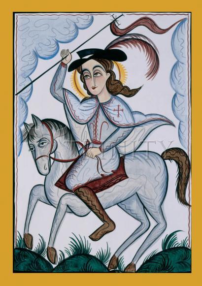 Wall Frame Black, Matted - St. James the Greater, Apostle of Compostela by Br. Arturo Olivas, OFS - Trinity Stores