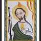 Wall Frame Black, Matted - St. Jude by Br. Arturo Olivas, OFS - Trinity Stores