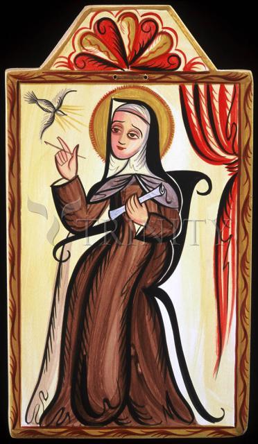 Wall Frame Black, Matted - St. Teresa of Avila by Br. Arturo Olivas, OFS - Trinity Stores