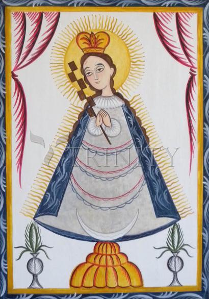 Wall Frame Gold, Matted - Virgin of the Macana by Br. Arturo Olivas, OFS - Trinity Stores