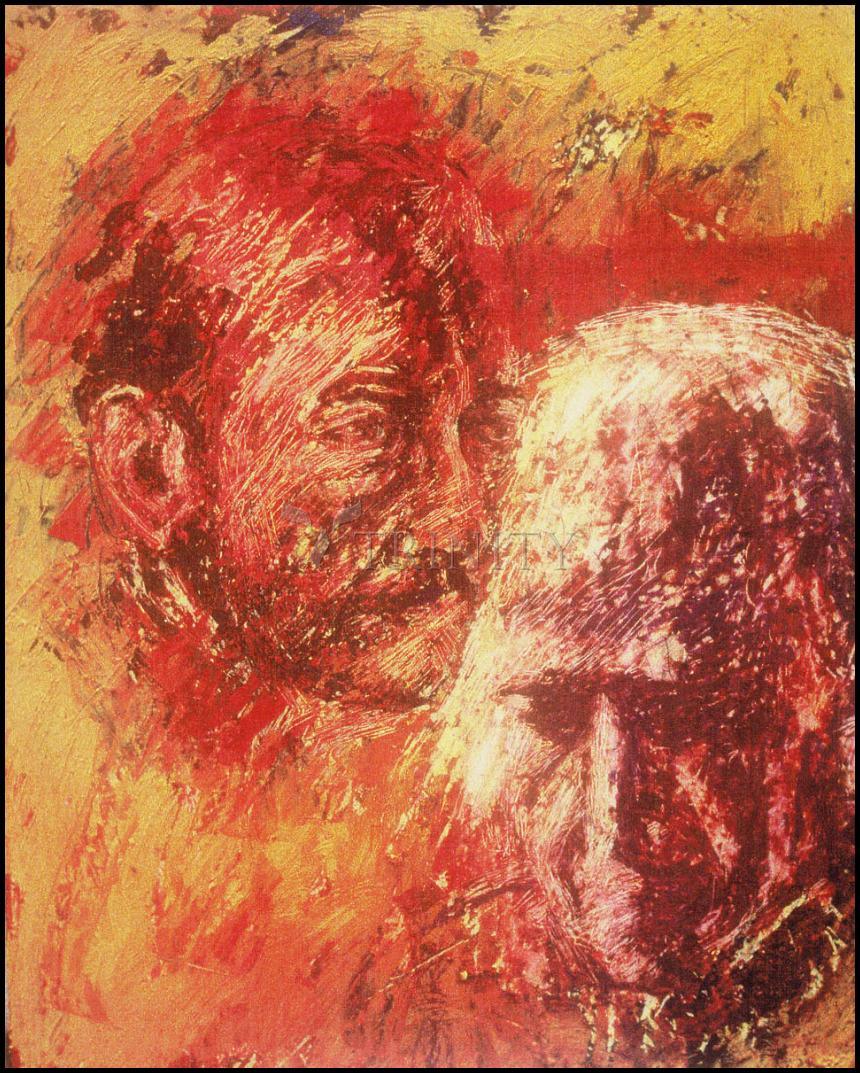 Canvas Print - Heart of Ignatius on Mind of Arrupe by Fr. Bob Gilroy, SJ - Trinity Stores