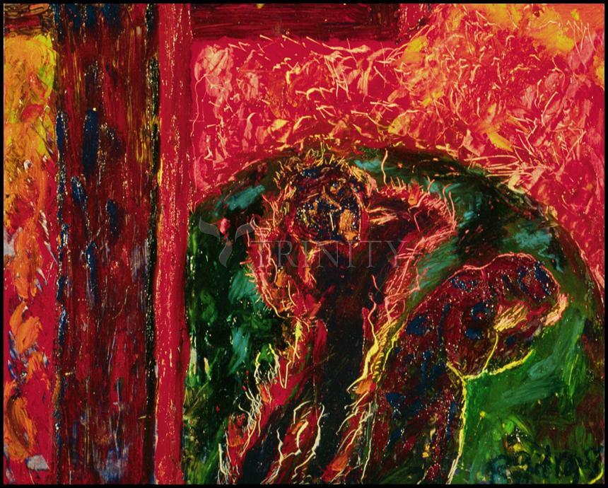 Canvas Print - Cross, The World and Fire by Fr. Bob Gilroy, SJ - Trinity Stores